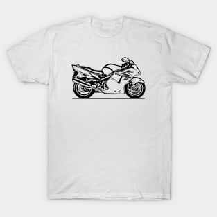 CBR1100XX Super Blackbird Motorcycle Sketch Art T-Shirt